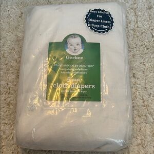 Gerber Premium White Cloth Diapers - 5 Pack New never been opened.